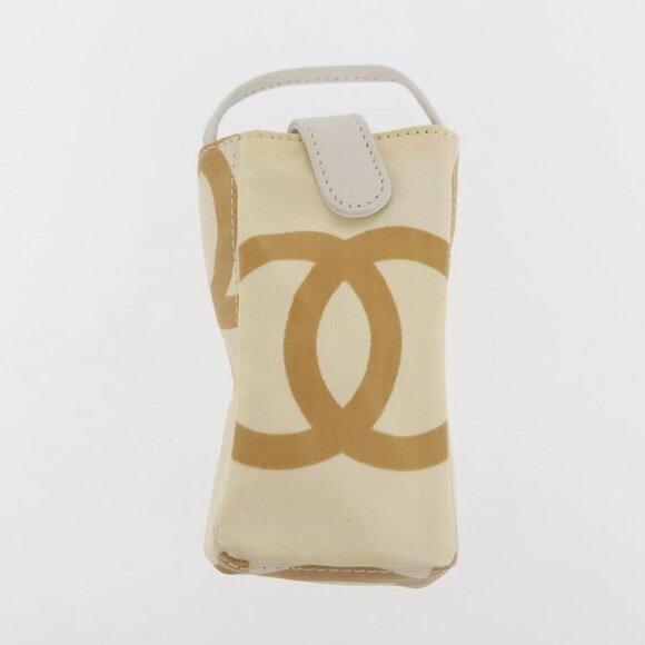 CHANEL Plastic Chain Tote Bag Straw Gold White CC Auth BA6435 - Picture 13 of 16